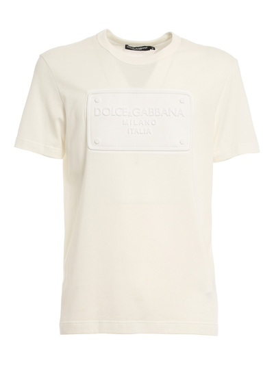 Dolce & Gabbana Logo Tag T-shirt In White