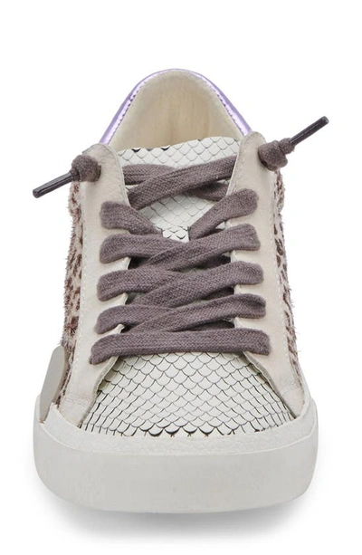 Dolce Vita Zina Sneaker In White Leopard Calf Hair