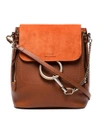 Chloé Brown Faye Leather Backpack