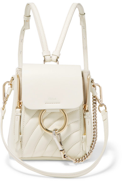 chloe faye mini leather backpack