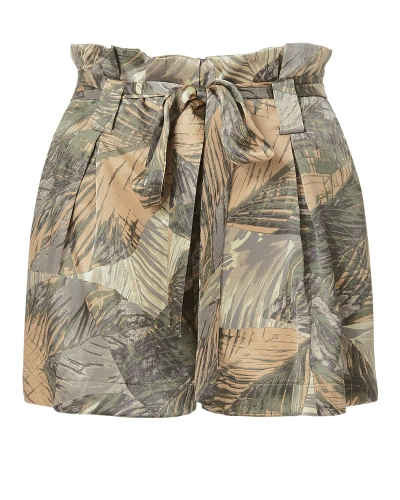 L Agence Alex Paperbag Ruta Shorts In Tropical,green