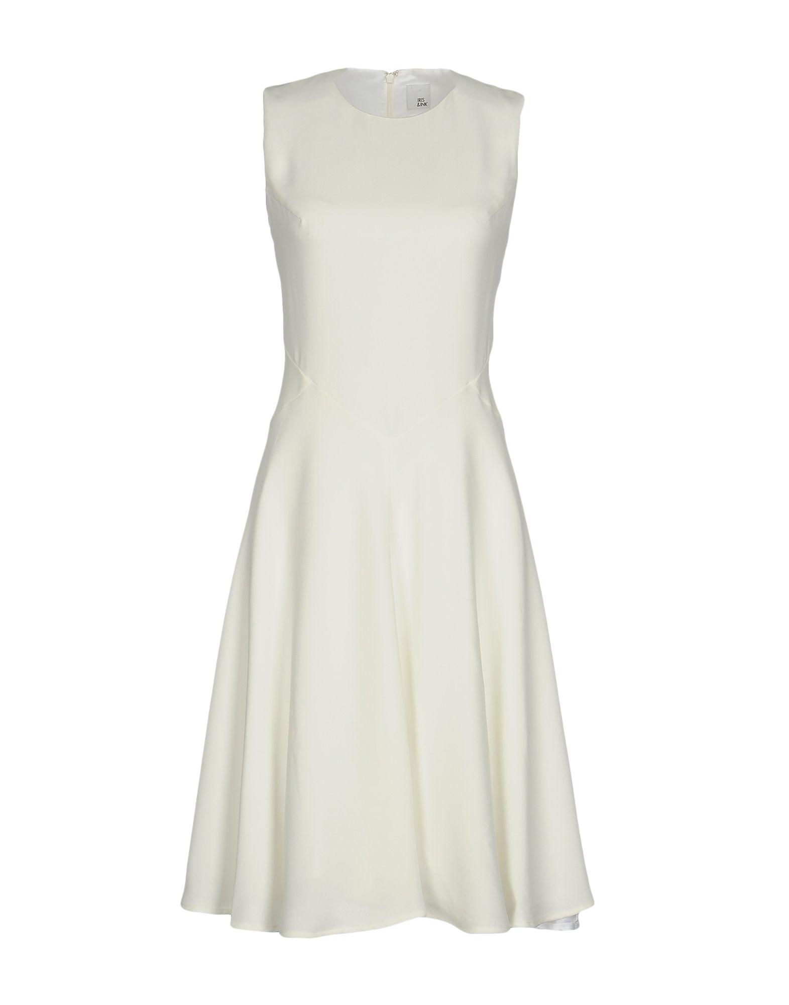 Iris & Ink Knee-length Dress In Ivory | ModeSens