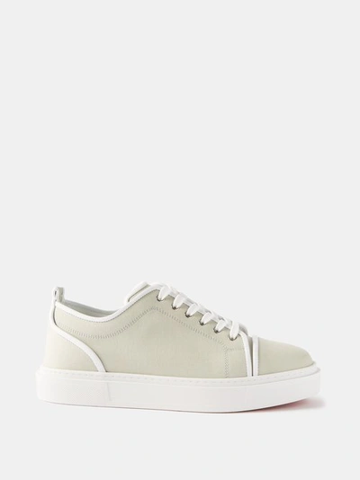 Christian Louboutin Adolon Junior Cotton-twill Trainers In Goose