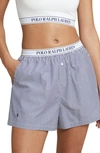 Polo Ralph Lauren Striped Boxer Shorts In Dark Blue