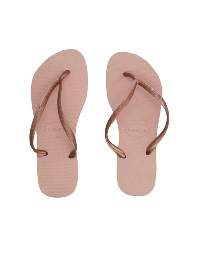 Havaianas Toe Strap Sandals In Pastel Pink