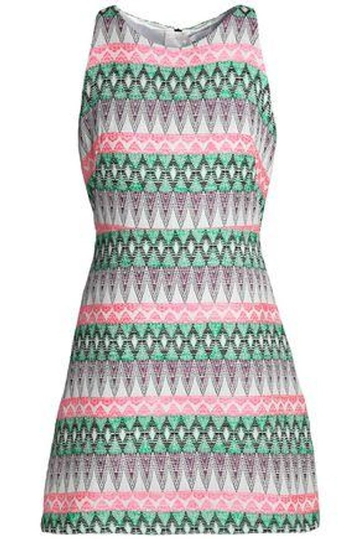 Milly Woman Cotton-blend Jacquard Mini Dress Pink