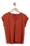 Bobeau Dolman Sleeve Piqué T-shirt In Picante