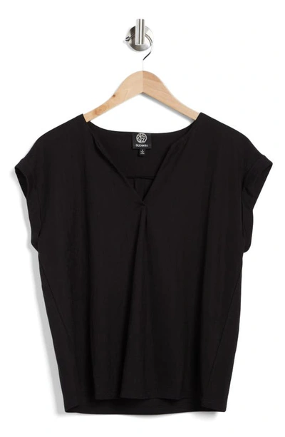 Bobeau Dolman Sleeve Piqué T-shirt In Black