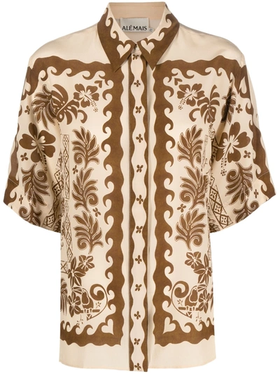 Alemais Tropic Shirt In Brown