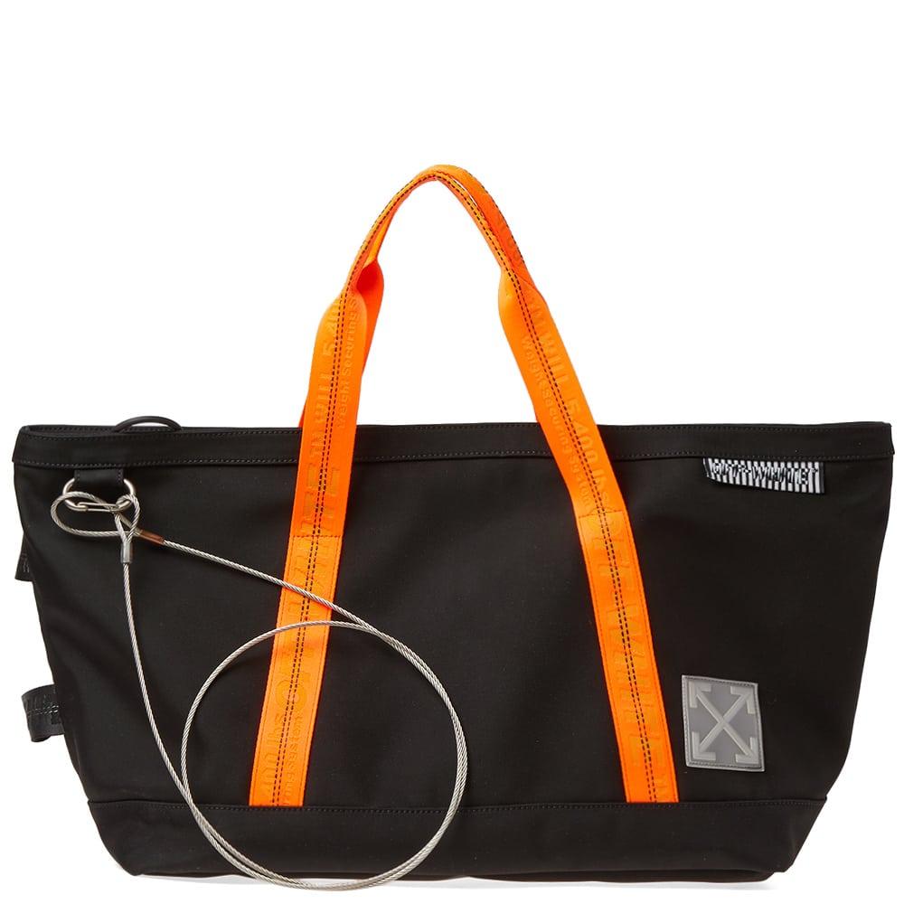 Off-White Tape Travel Bag In Black | ModeSens