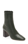 Loeffler Randall Elise Stretch Leather Bootie In Forest