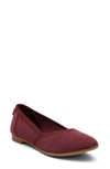 Toms Katie Knit Flat In Dark Red