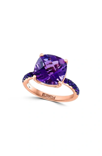 Effy 14k Yellow Gold Citrine Ring In Purple