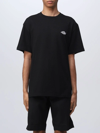 Dickies Mens Black Summerdale Brand-embroidered Cotton-jersey T-shirt In Black