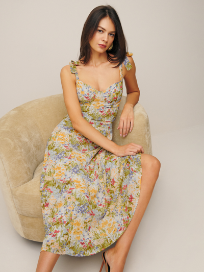 Reformation Nadira Floral-print Midi Dress In Countryside