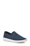 White Mountain Footwear Unit Knit Slip-on Sneaker In Navy/ Fabric
