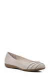 White Mountain Footwear Clara Ballet Flat In Light Taupe/ Smooth