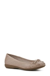 Cliffs By White Mountain Cheryl Ballet Flat In Natural,burnished,smooth