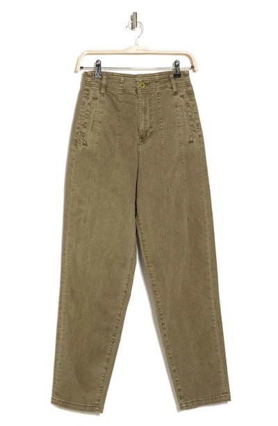 Vigoss High Rise Darted Trousers In Olive