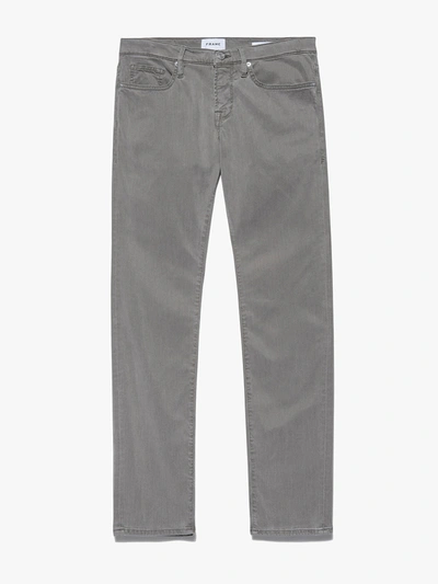 Frame L'homme Slim Brushed Twill Stone Grey In Gray