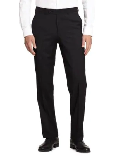 Saks Fifth Avenue Collection K-body Wool Dress Trousers In Black
