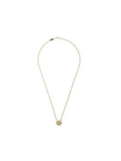 Aurelie Bidermann Floral Rose Necklace In Metallic