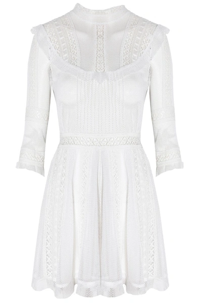 For Love & Lemons Victorian Tulle Mini Dress In White