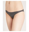 Stella Mccartney Stella Smooth Jersey And Lace Bikini Briefs In Grey Marl