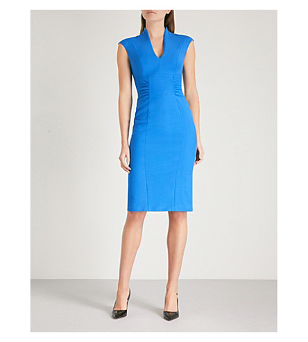 karen millen blue pencil dress