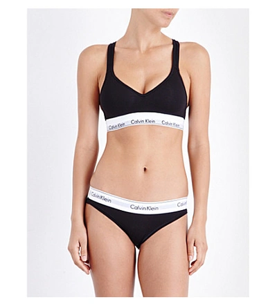 Calvin Klein Women's Icon Cotton Modal Lift Bralette In Black