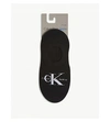 Calvin Klein Logo Cotton-blend Liner Socks In 00 Black