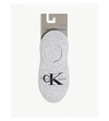 Calvin Klein Logo Cotton-blend Liner Socks In J41 Pale Grey Htr
