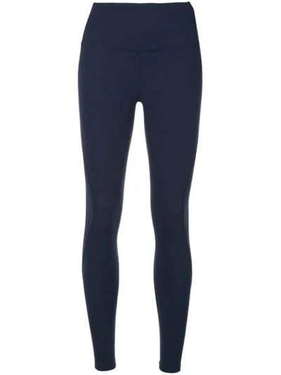 Lndr Blackout Compression Performance Stretch-jersey Leggings In Blue