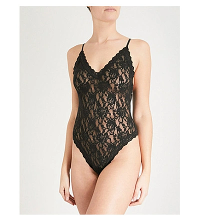 Hanky Panky Signature Stretch-lace Body In Black