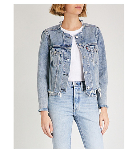 Levi's Altered Zipper Denim Trucker Jacket In Lucky Guess | ModeSens