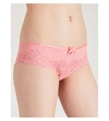 Chantelle Orangerie Mesh And Lace Hipster Briefs In Grapefruit