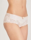 Chantelle Orangerie Mesh And Lace Hipster Briefs In Pink Skin