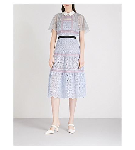 self portrait cape dress