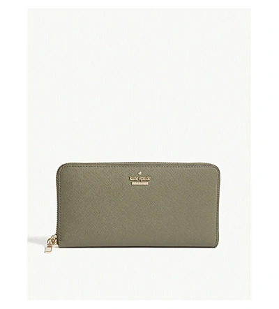 Kate Spade Cameron Street Lacey Leather Continental Wallet In Olive