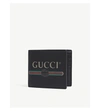 Gucci Logo Grained Leather Billfold Wallet In Black