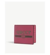 Gucci Logo Grained Leather Billfold Wallet In Pink