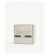 Gucci Logo Grained Leather Billfold Wallet In White