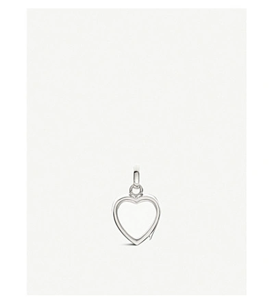Loquet Heart-shaped 9ct White-gold Pendant Necklace In White Gold