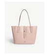 Coach Market Leather Tote In Sv/peony