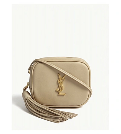 Saint Laurent Toy Blogger Leather Cross-body Bag In Poudre