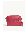 Michael Michael Kors Ginny Love Leather Camera Bag In Ultra Pink