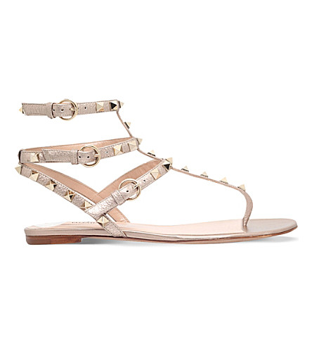 bronze gladiator sandals