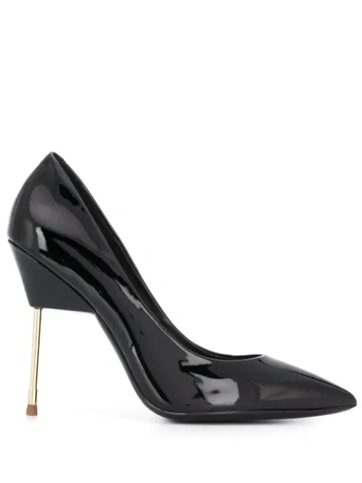 Kurt Geiger Britton Metallic Stiletto In Black Patent Leather
