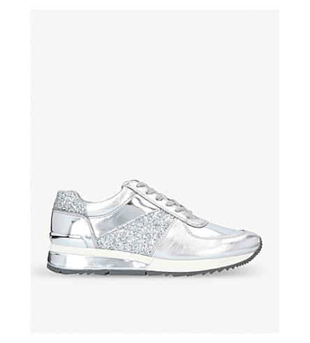 michael kors allie metallic leather sneaker