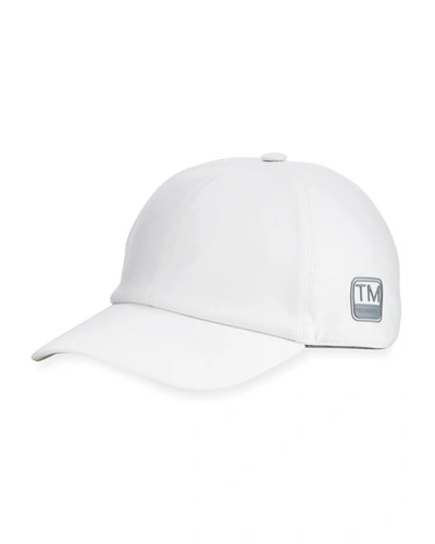 Z Zegna Embossed-logo Baseball Cap In White